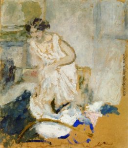Studie einer Frau in einem Petticoat
