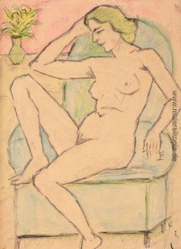 Nude in Green Chair