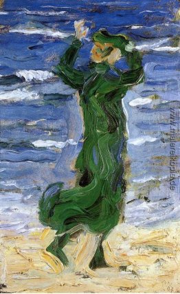 Woman in the Wind am Meer