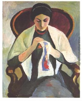 Woman Sewing
