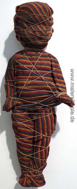 Eingewickelt Doll (gestreift)