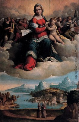 Madonna mit dem Kind in der Glorie und Heiligen