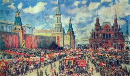 Der 1. Mai Demonstration auf dem Roten Platz in 1929
