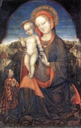 Madonna von Bescheidenheit durch Leonello d'Este verehrt Madonna von Bescheidenheit durch Leonello d'Este verehrt
