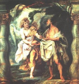 Der Prophet Elia empfangen Brot und Wasser von einem Engel