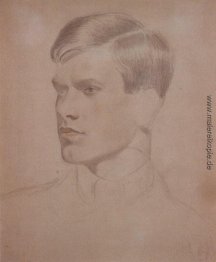 Porträt von K. B. Kustodiev
