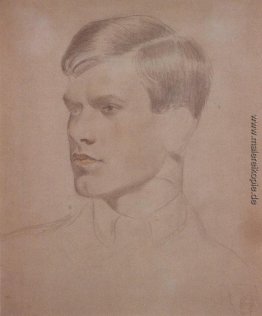 Porträt von K. B. Kustodiev