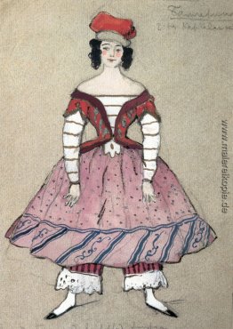 Ballerina. Kostümentwurf für Tamara Karsavina