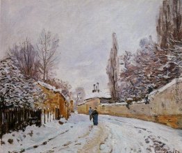 Straße unter Schnee, Louveciennes