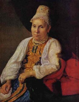 Portrait des Händlers Ehefrau Obraztsova