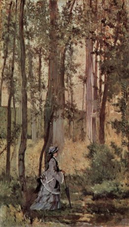 Dame im Wald