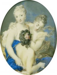 Porträt von Marie Françoise de Bourbon, Herzogin von Orléans und Porträt von Marie Françoise de Bourbon, Herzogin von Orléans und