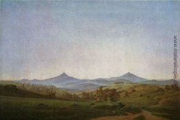  Böhmische Landschaft mit dem Berg Millsheauer