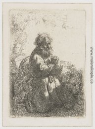 St. Jerome kniend im Gebet, nach unten St. Jerome kniend im Gebet, nach unten