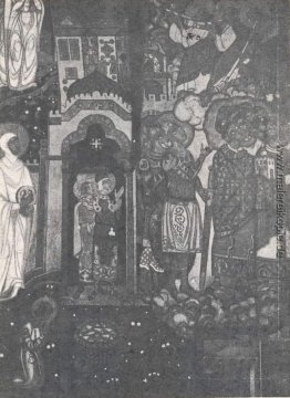 Kniend Krieger (Studium der Wandbilder für die Kapelle in Pskow)