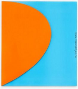 Orange Relief mit Blue