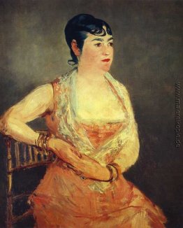 Jeanne Martin im rosafarbenen Kleid