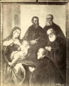 Die Jungfrau und Kind mit vier Senatoren