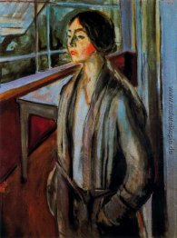 Frau auf der Veranda Frau auf der Veranda