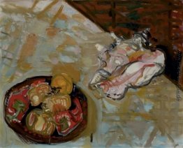 Teller mit Obst und Schalentiere