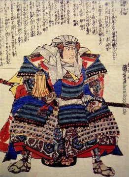 Eine heftige Darstellung Uesugi Kenshin sitz