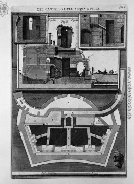 Planen und vertikalen Abschnitte des Schlosses