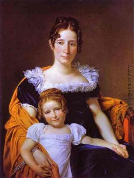 Porträt der Gräfin Vilain XIIII und ihre Tochter