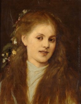 Frau mit Blumen in ihrem Haar