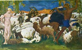 Daphnis und Chloe Bieten einander gute Nacht (Entwurf für eine D