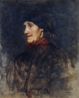 Alte Frau mit einem Kopftuch