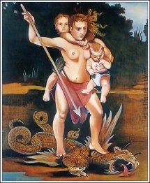 Dragon Slayer mit zwei Söhnen Dragon Slayer mit zwei Söhnen