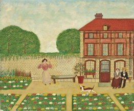 Trois person avec un chien