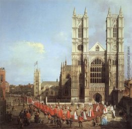 Westminster Abbey, mit einer Prozession der Ritter des Bath