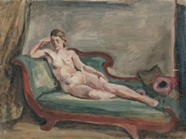 Das Model. Skizze für Gemälde "Frau auf der Couch. "
