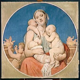 Pappe für die Fenster der Kapelle des St. Ferdinand: Charity
