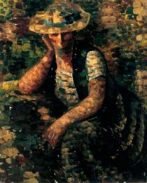 Frau in einem Strohhut Frau in einem Strohhut