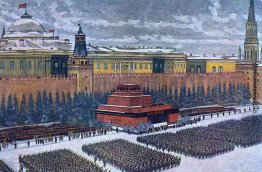 Die Rote Armee auf der Parade auf dem Roten Platz, Moskau, Novem