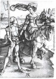 Edle Frau zu Pferde und Lansquenet Edle Frau zu Pferde und Lansquenet