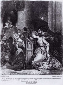Marguerite in der Kirche mit den bösen Geistern