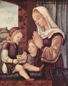 Jungfrau Maria und Johannes dem Täufer, dem Kind Christus beten