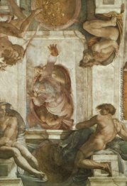 Sistine Kapellen-Decke: Gott Dividing Land und Wasser