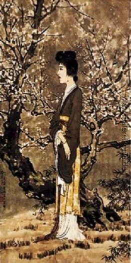 Eine Dame in einem Tang Gedicht.