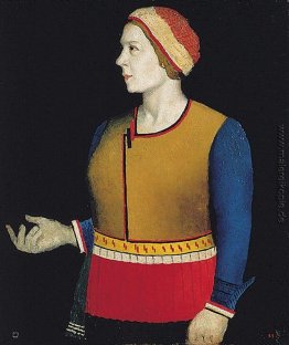 Portrait von Künstler s Wife N.A. Malevich