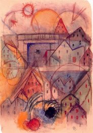 Untersuchung von Form und Farbe № 9 mit Eisenbahnbrücke Untersuchung von Form und Farbe № 9 mit Eisenbahnbrücke