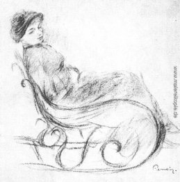 Frau in einem Schaukelstuhl Frau in einem Schaukelstuhl