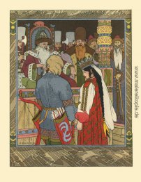 Illustration für die Geschichte von Prinz Iwan, Der Feuervogel u Illustration für die Geschichte von Prinz Iwan, Der Feuervogel u