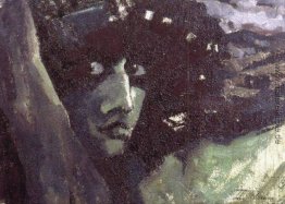 Leiter der Dämon mit Bergen