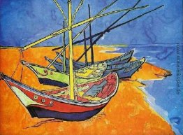 Fischerboote am Strand von Saintes-Maries-de-la-Mer
