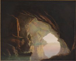 Eine Grotte in den Golf von Salerno, Sonnenuntergang