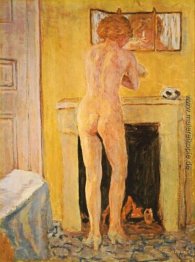 Nude am Kamin